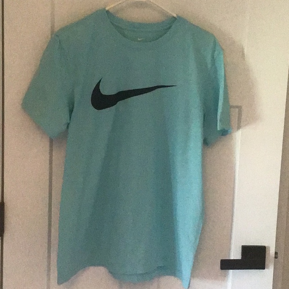 Nike Men's Aqua Blue T-Shirt